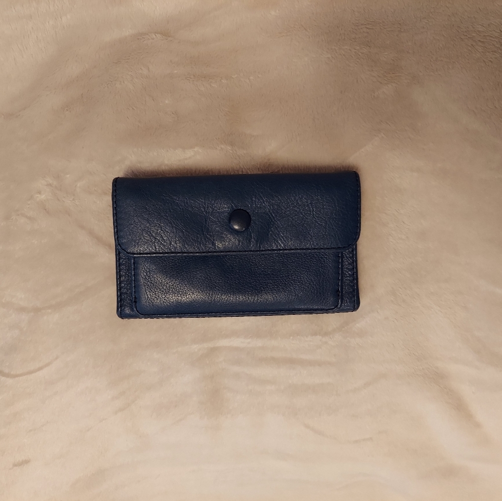 Fossil Blake Blue Leather Cellphone Wallet
